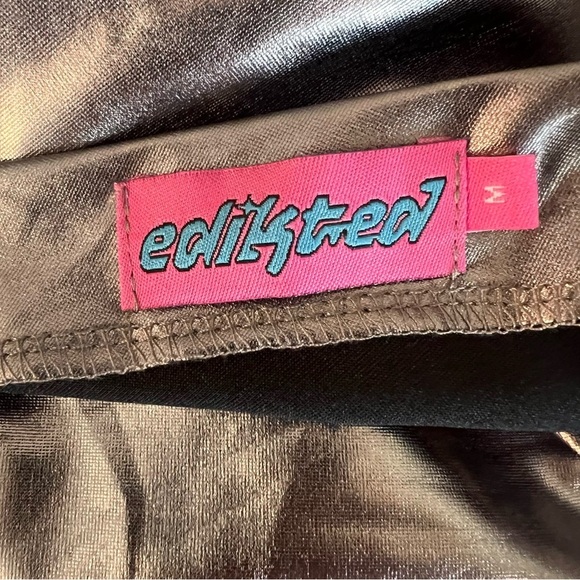 NWOT Edikted Feona gathered metallic bodysuit SZ M - Picture 2 of 7